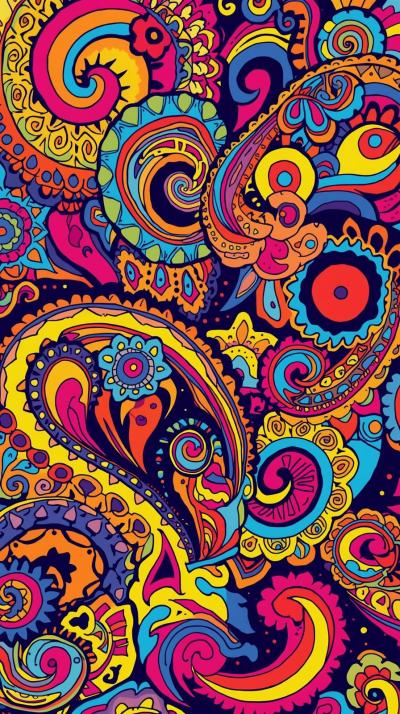 S Psychedelic Paisley Swirl