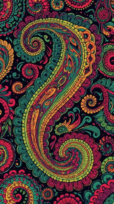 S Psychedelic Paisley Swirl