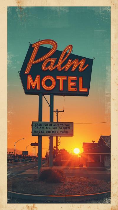 Palm Motel Postcard Vibe