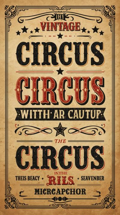 Circus Poster Typography