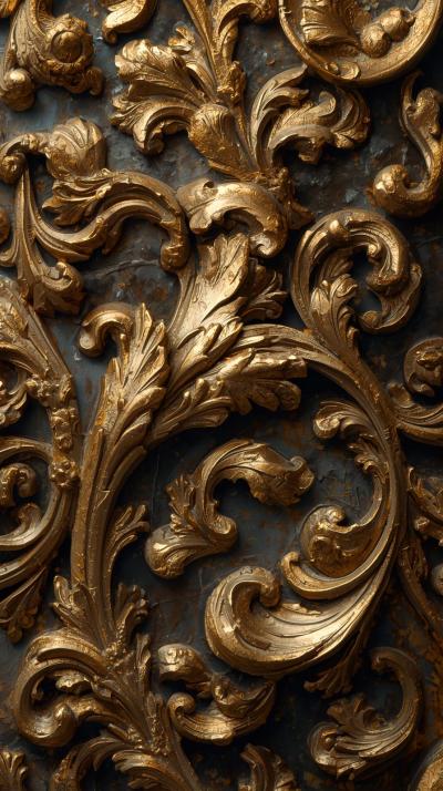 Baroque Scrollwork In Antique Gold