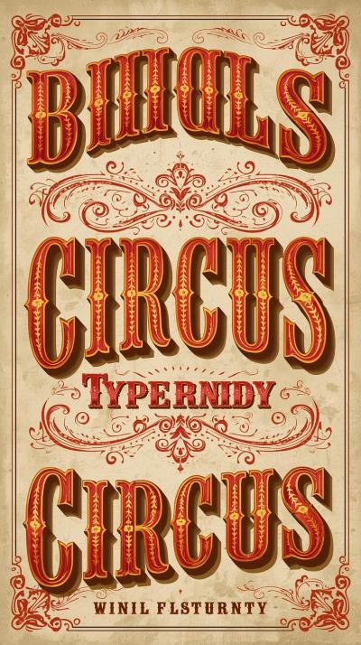Circus Poster Typography