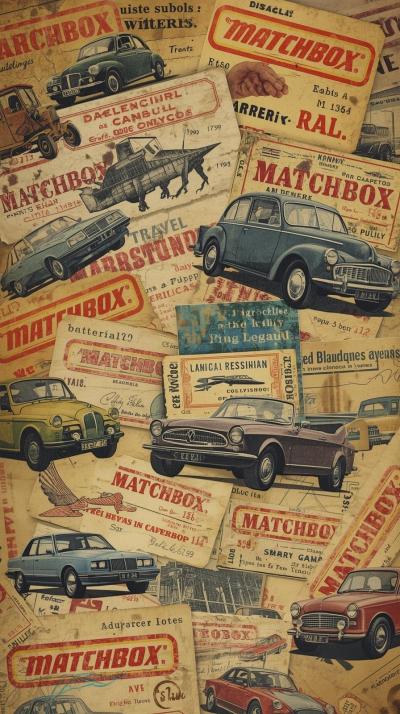Matchbox LaOld Travel Tickets Scatteredbel Montage