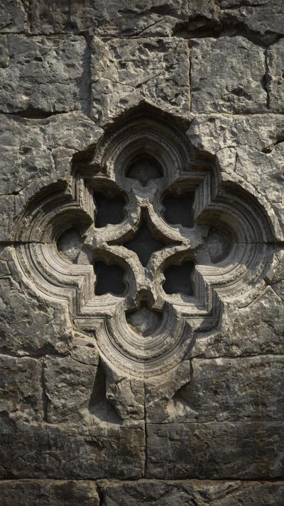 Gothic Quatrefoil Stone Texture