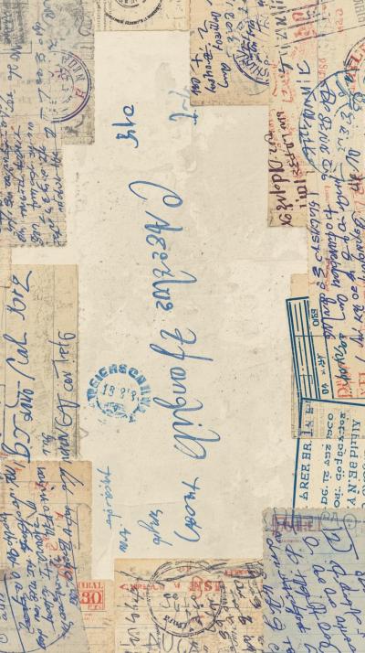 Airmail StripTypewritten Letters Overlappedes Bord