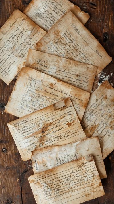Handwritten Recipe Cards