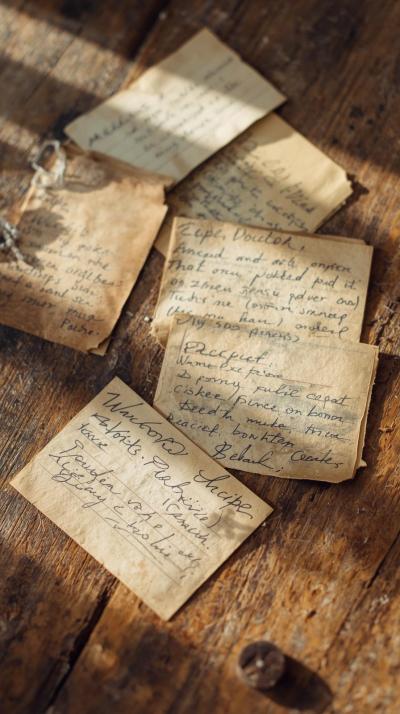 Handwritten Recipe Cards