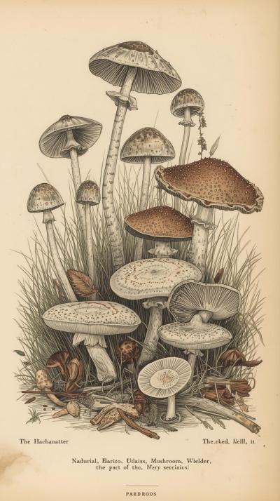 Mushroom Field Notes Sketch