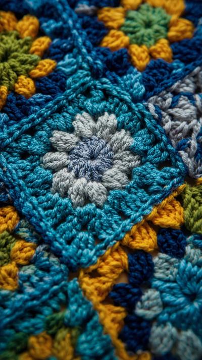 Crochet Granny Square Mosaic