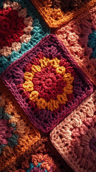 Crochet Granny Square Mosaic