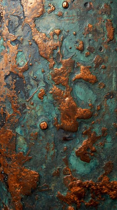 Patinated Copper Verdigris Wash