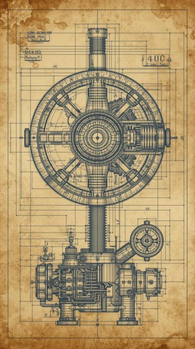 Blueprint Schematics Faded