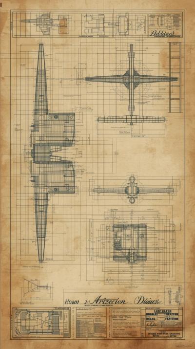 Blueprint Schematics Faded