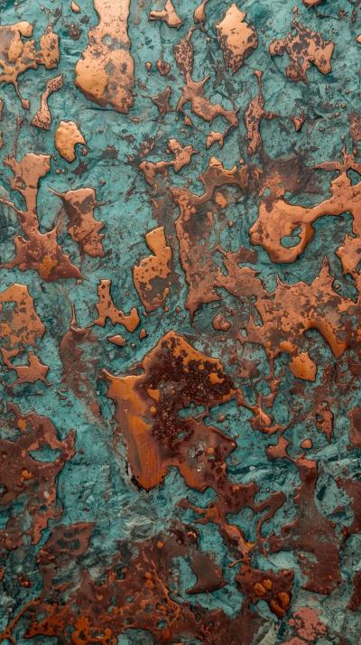 Patinated Copper Verdigris Wash