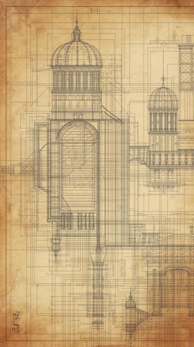 Blueprint Schematics Faded