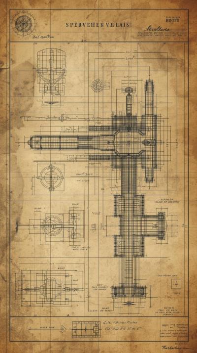 Blueprint Schematics Faded