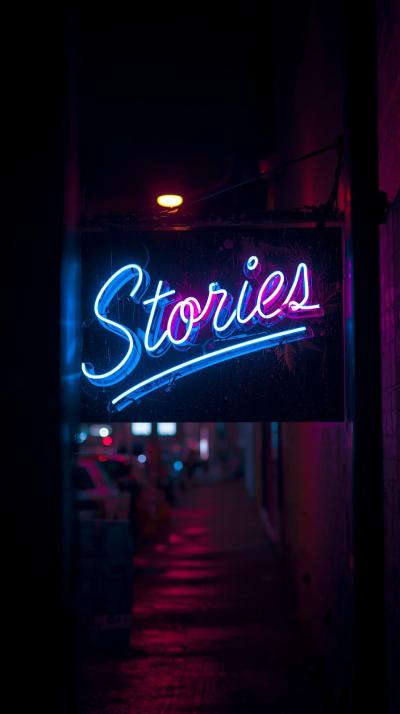 Neon Script Sign Flicker