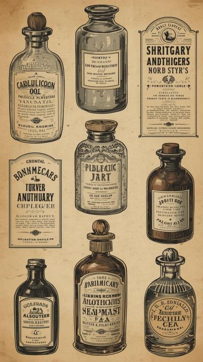 Apothecary Labels And Jars