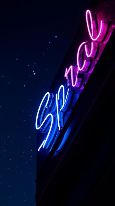 Neon Script Sign Flicker