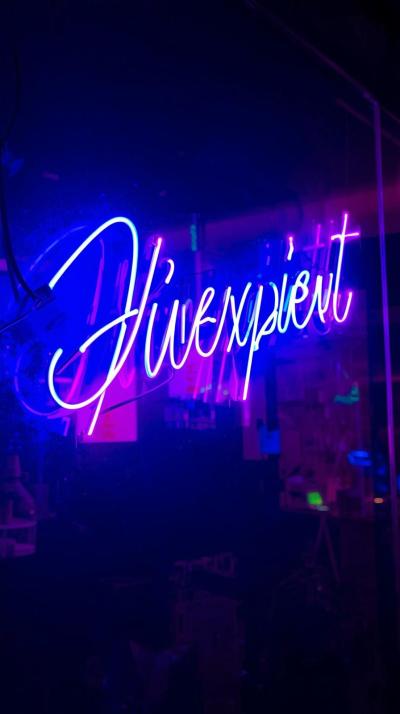 Neon Script Sign Flicker