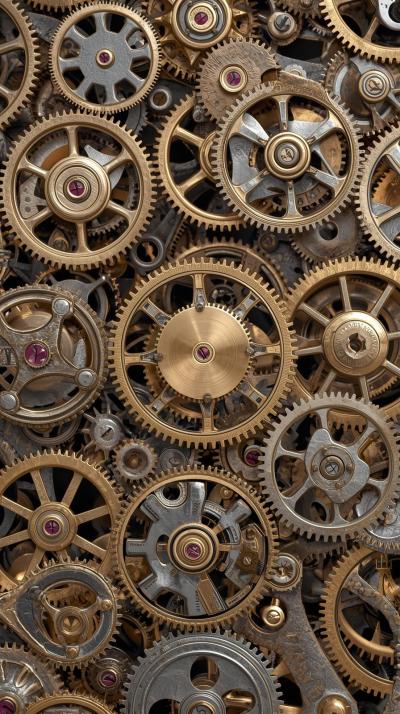Pocket Watch Gears Pattern