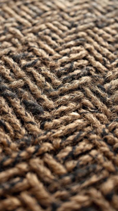 Herringbone Wool Weave Close Up