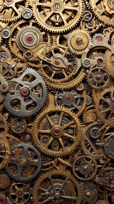 Pocket Watch Gears Pattern