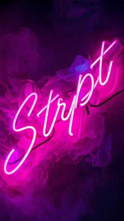 Neon Script Sign Flicker