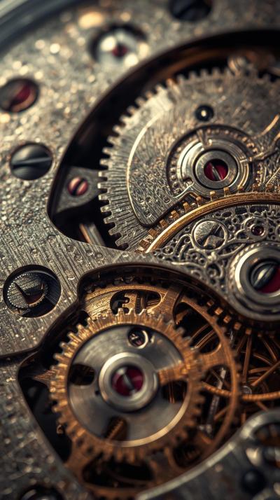 Pocket Watch Gears Pattern