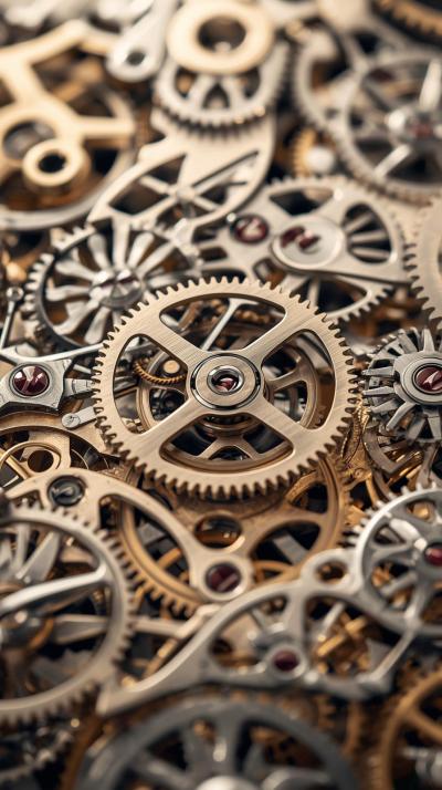 Pocket Watch Gears Pattern