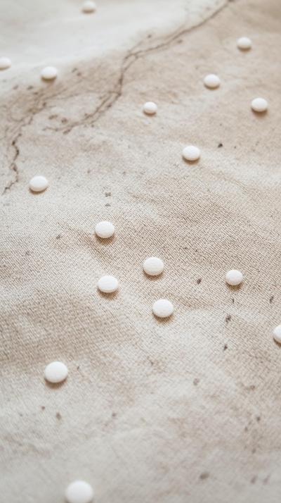 Polka Dots On Aged Cotton