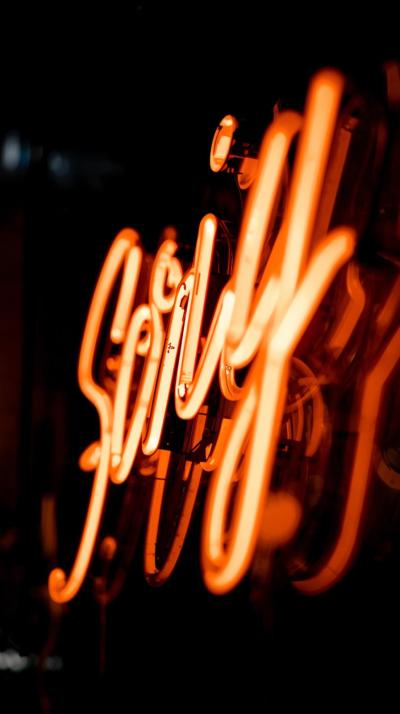 Neon Script Sign Flicker