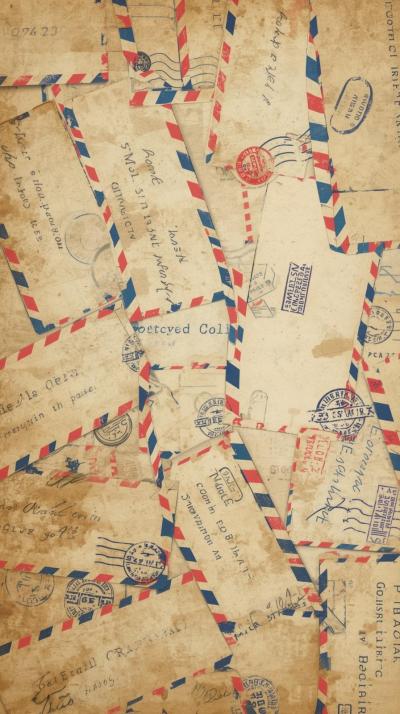 Old Travel TicAirmail Stripes Border Layoutkets Sc