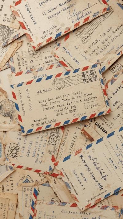 Old Travel TicAirmail Stripes Border Layoutkets Sc