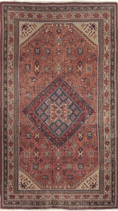 Oriental Rug Kilim Diamond Weave Mutedmedallion Ce