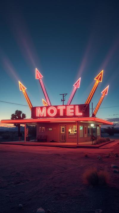Retro Motel Neon Arrows