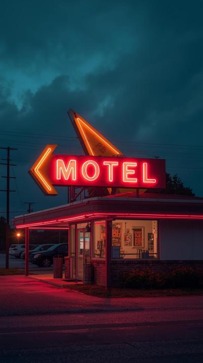 Retro Motel Neon Arrows