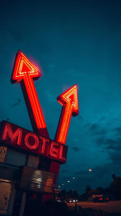 Retro Motel Neon Arrows