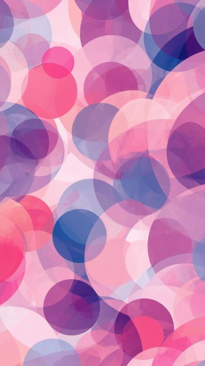 Abstract Circles Pattern With Overlapping Transpar