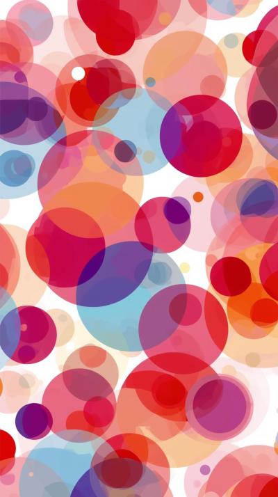 Abstract Circles Pattern With Overlapping Transpar