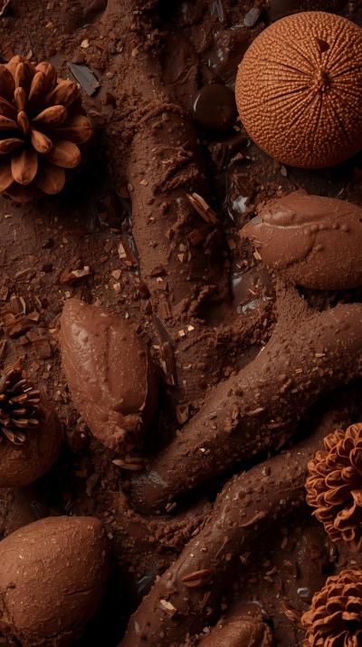 Chocolate Brown Cozy Aesthetic With Soft Texture