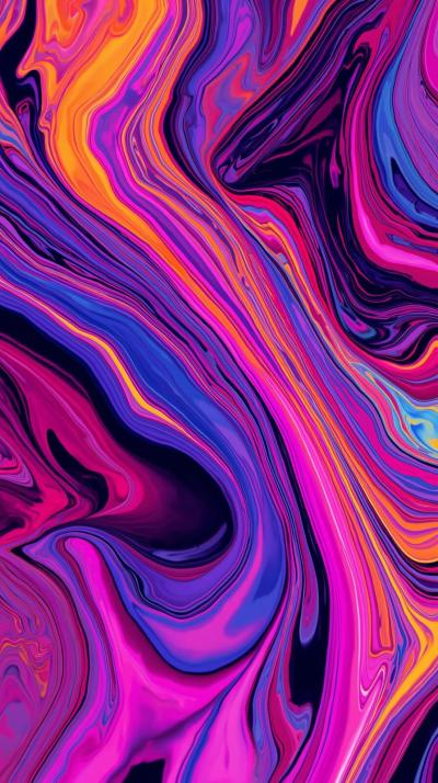 Colorful Liquid Swirl Abstract Design