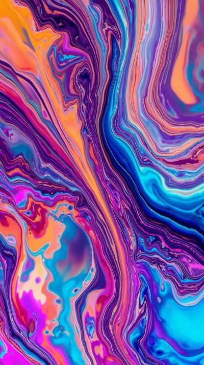 Colorful Liquid Swirl Abstract Design