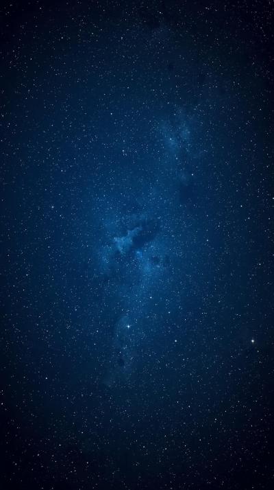 Dark Purple Starry Sky With Glowing Constellations