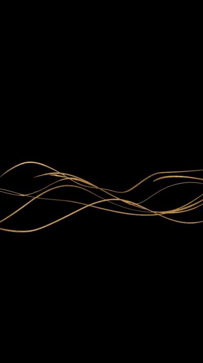Minimal Line Waves In Gold On Black