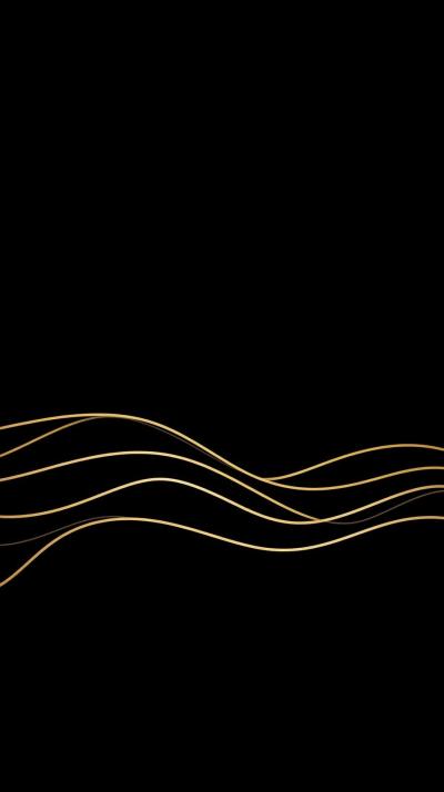 Minimal Line Waves In Gold On Black