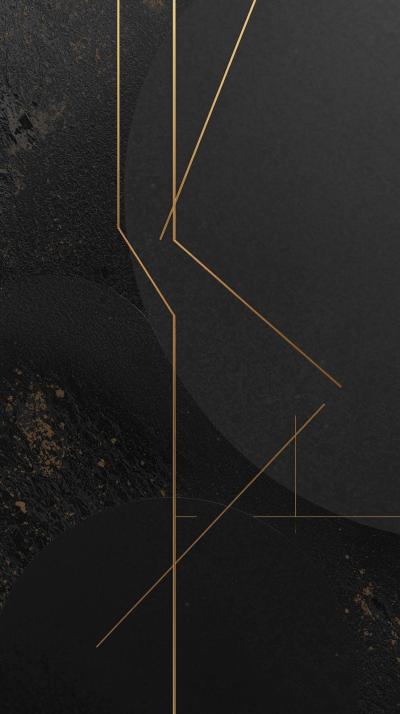 Minimal Black And Gold Geometric Lines On A Matte