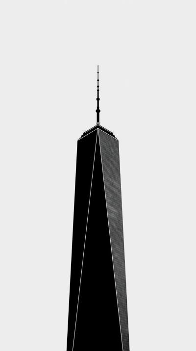 Minimal Black  White Skyscraper Silhouette Wallpap