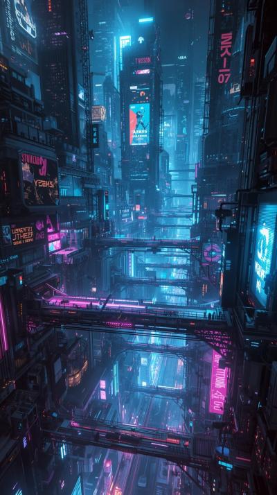 Metaverse Digital Sci Fi City