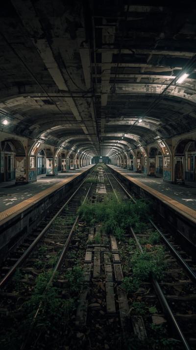 Old Abandoned Metro Station In A City
